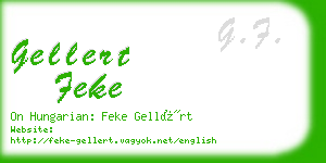 gellert feke business card